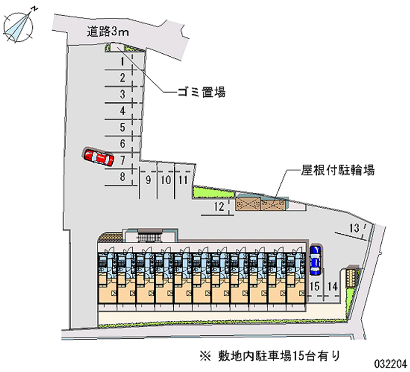 レオパレスハーモニー 月極駐車場