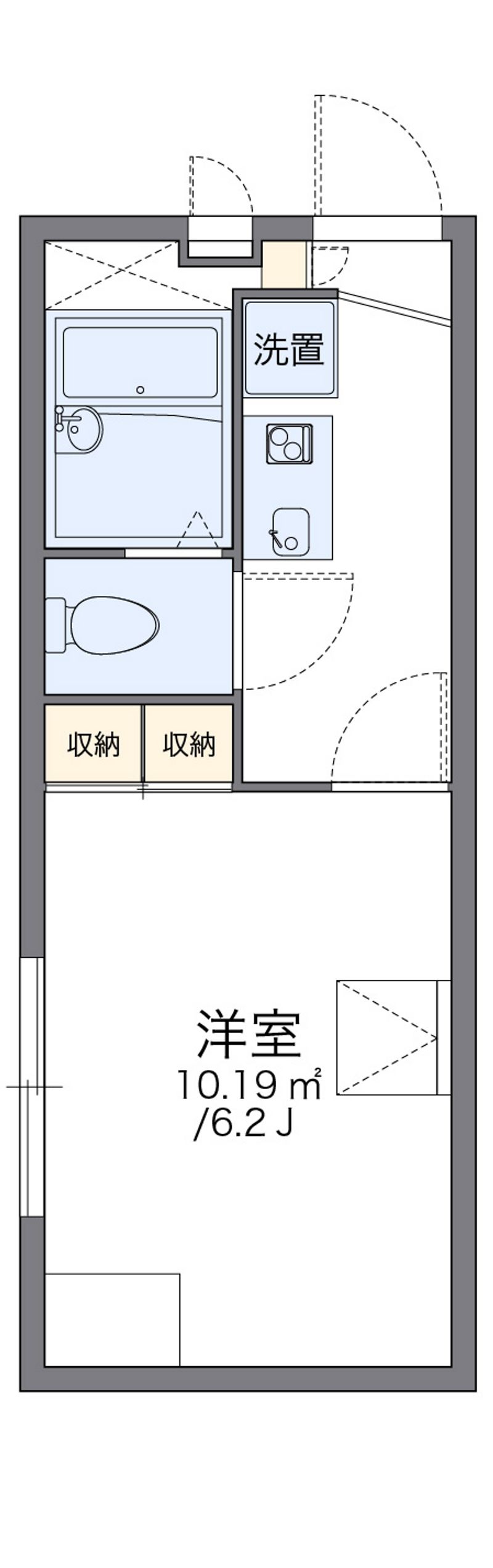 レオパレスＡｄｖａｎｃｅ富雄 間取図