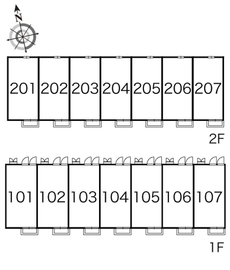 レオパレス花鳥風月 間取配置図