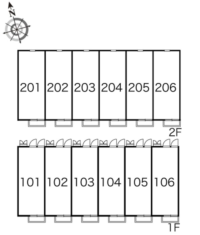 レオパレスサンモリッツ 間取配置図