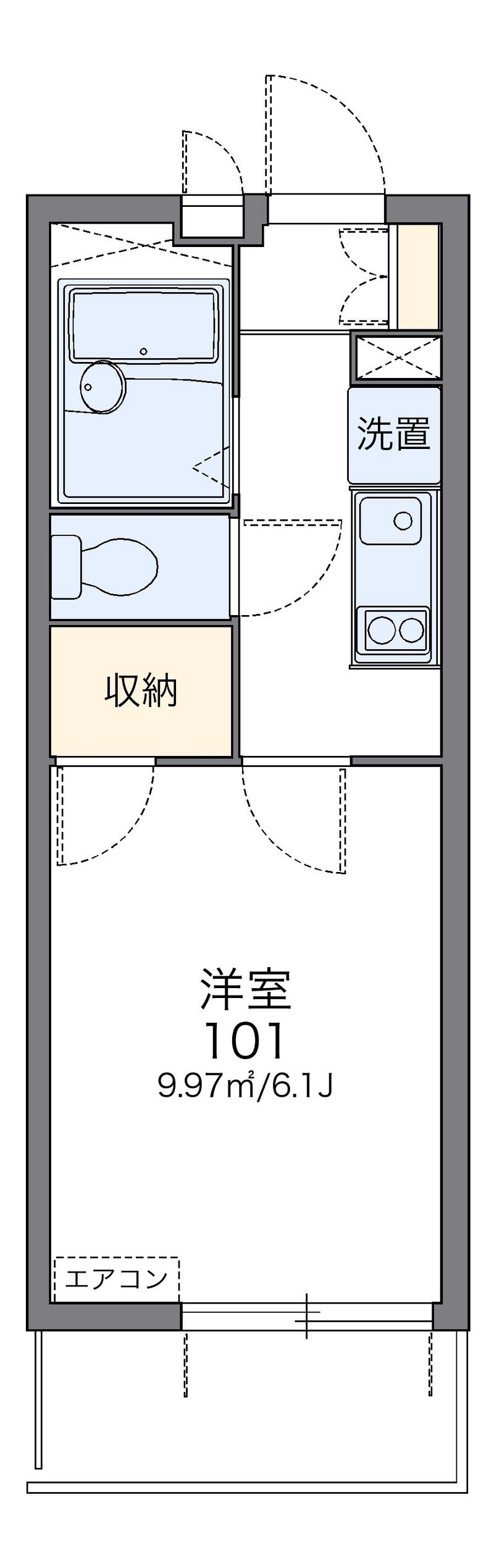レオパレスＦｉｎｅ中沢 間取図