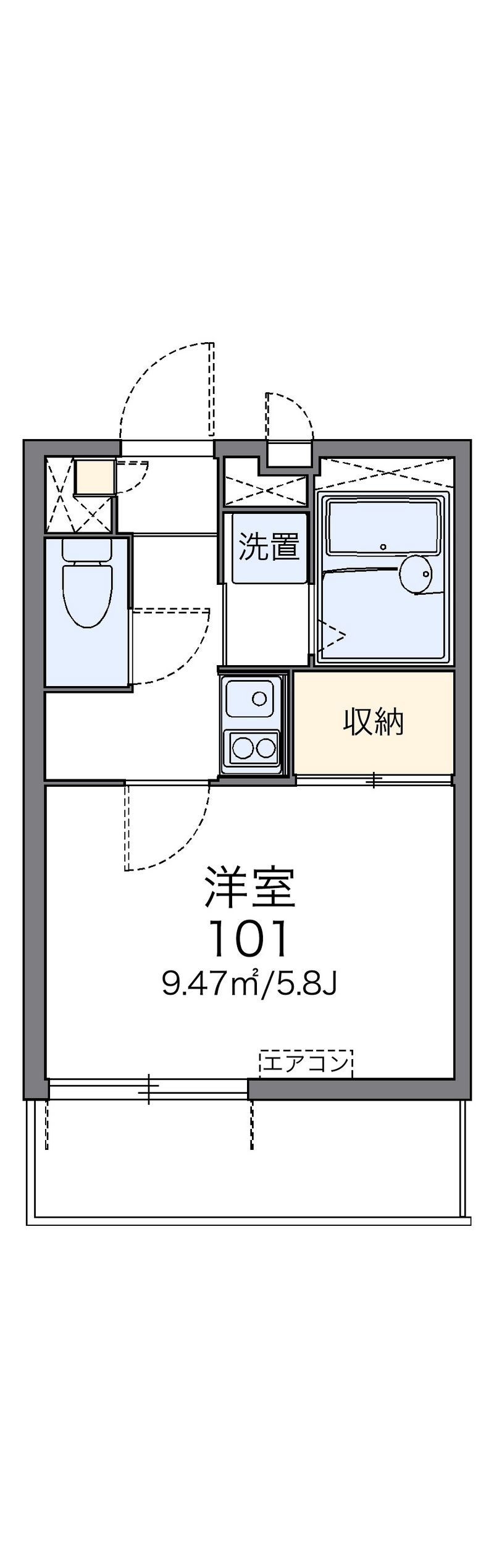 レオパレスＯａｋｃｏｕｒｔ長橋 間取図