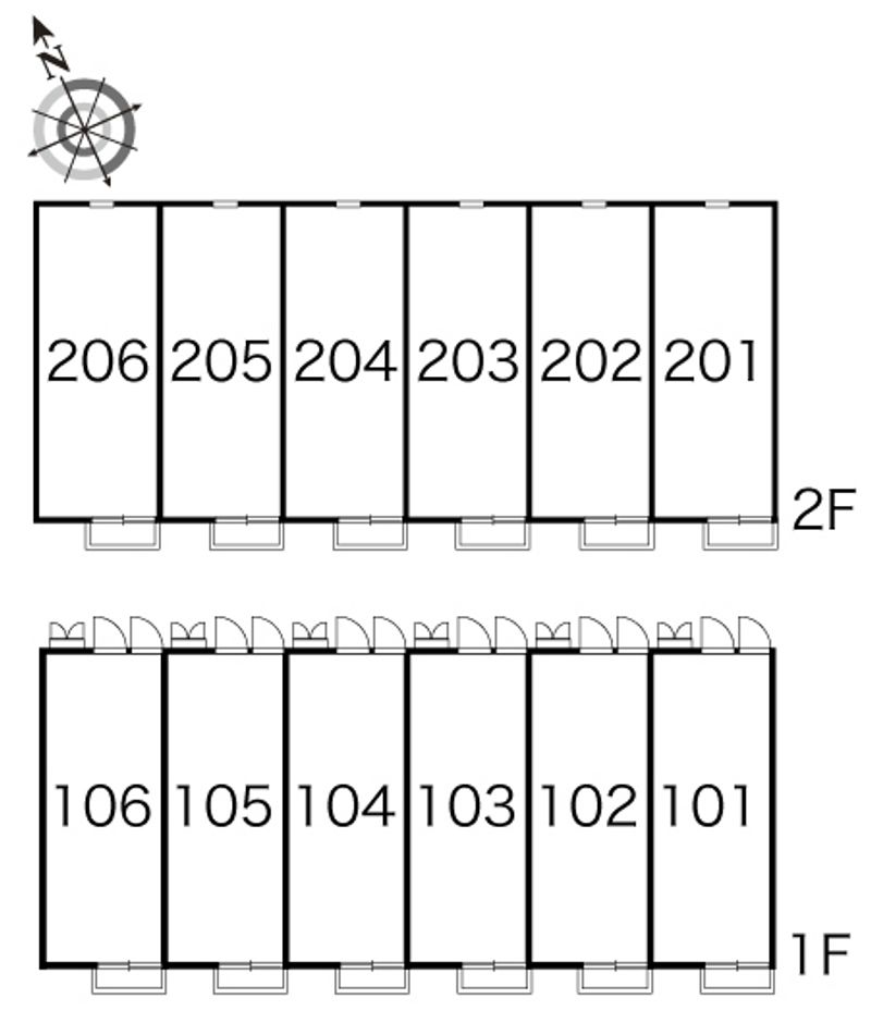 レオパレス下小鳥Ｂ 間取配置図