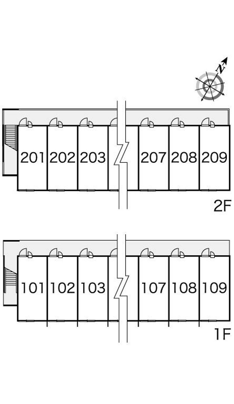 レオパレスサンハイム２ 間取配置図