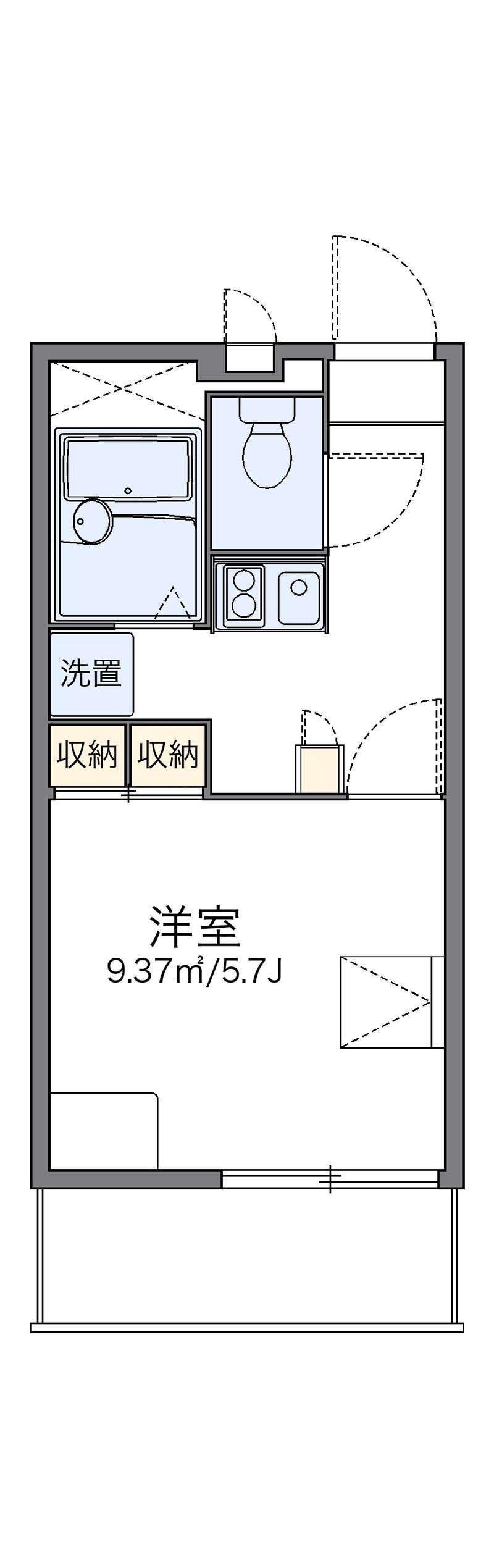 レオパレスラフィーナ 間取図