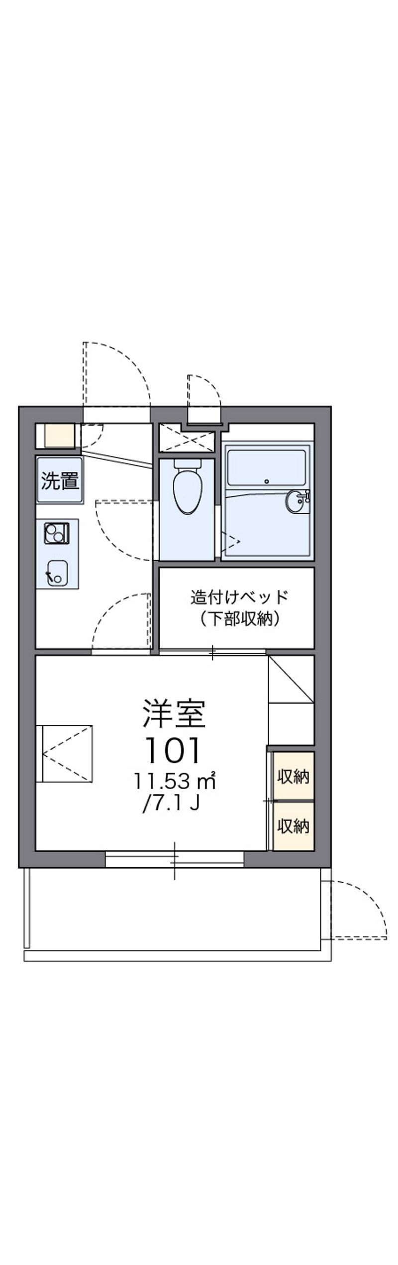レオパレスマイム 間取図