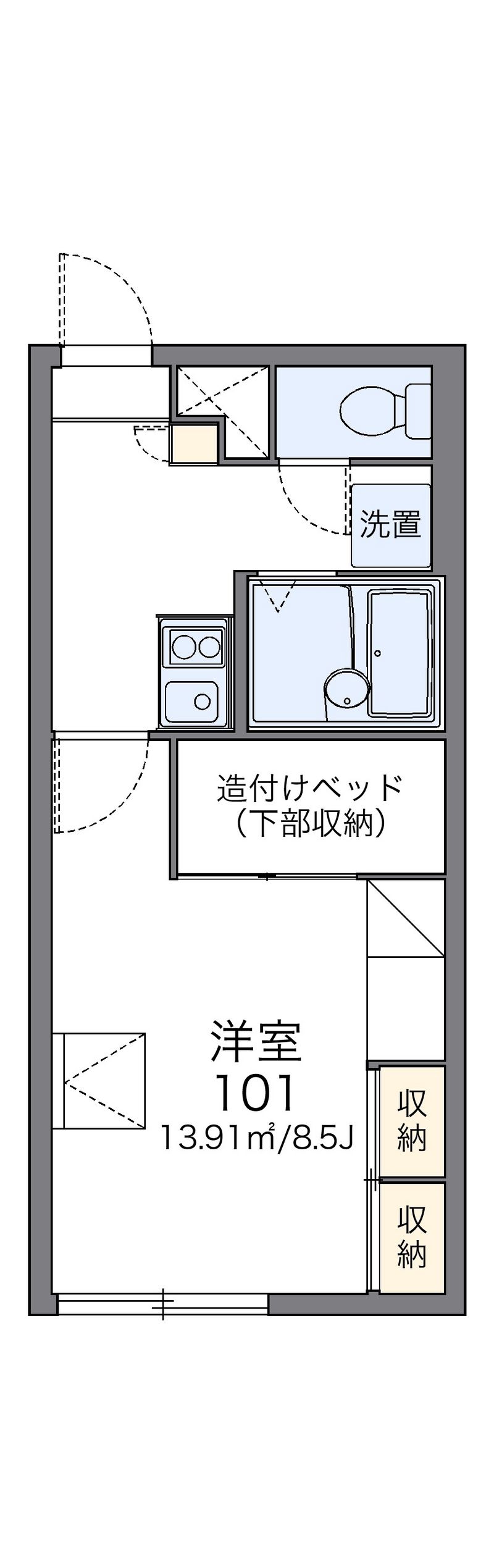 レオパレスクレール　Ⅱ 間取図