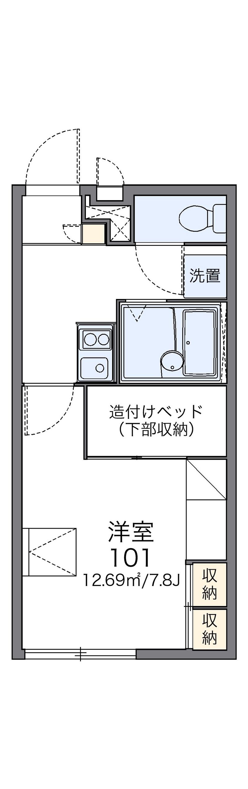 レオパレスみえ 間取図