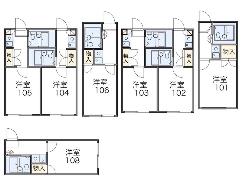 レオパレスハーモニーハイツ十条 間取図