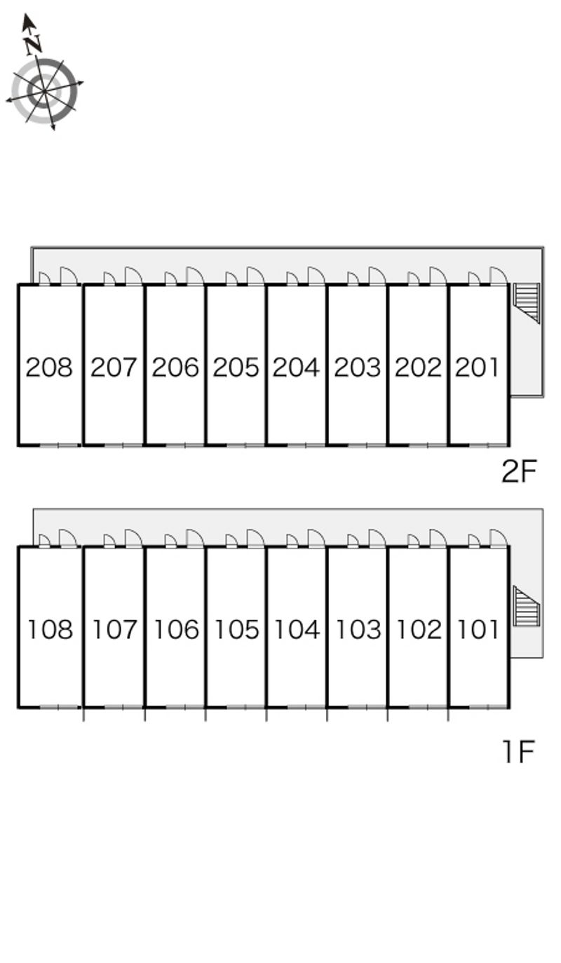 レオパレスＭｉｋａｇｅ 間取配置図