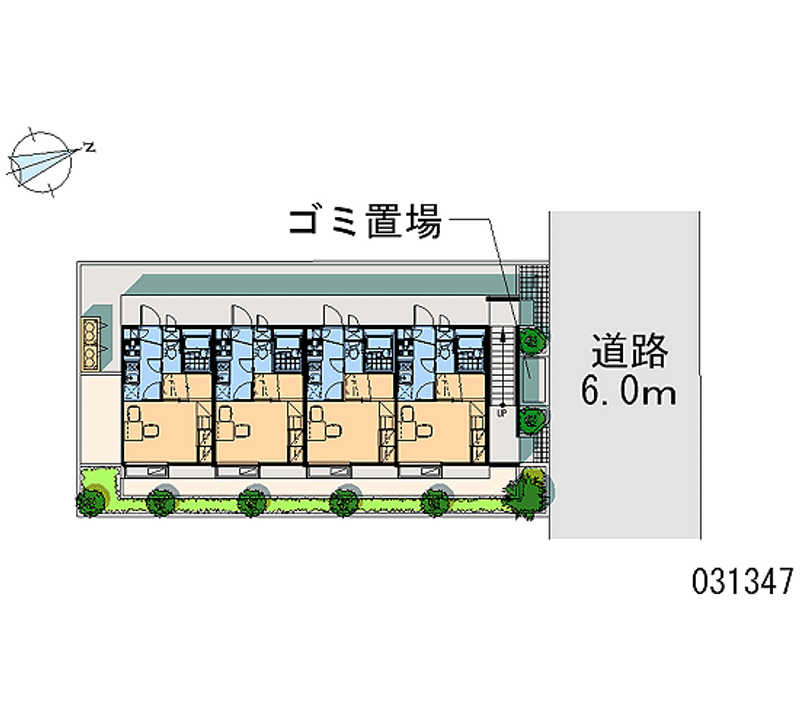 レオパレスグリーンピア 区画図