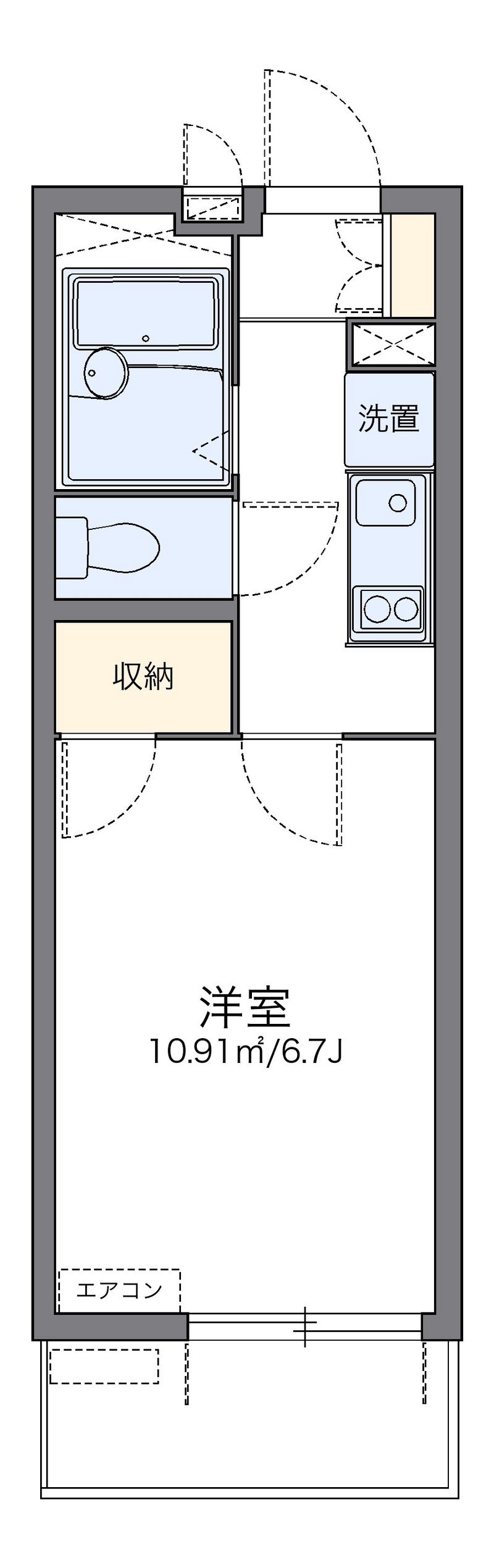 レオパレス東山山麓 間取図