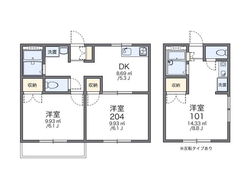 レオパレスＫＡＭＩＴＡＮＩＧＡＭＩ 間取図