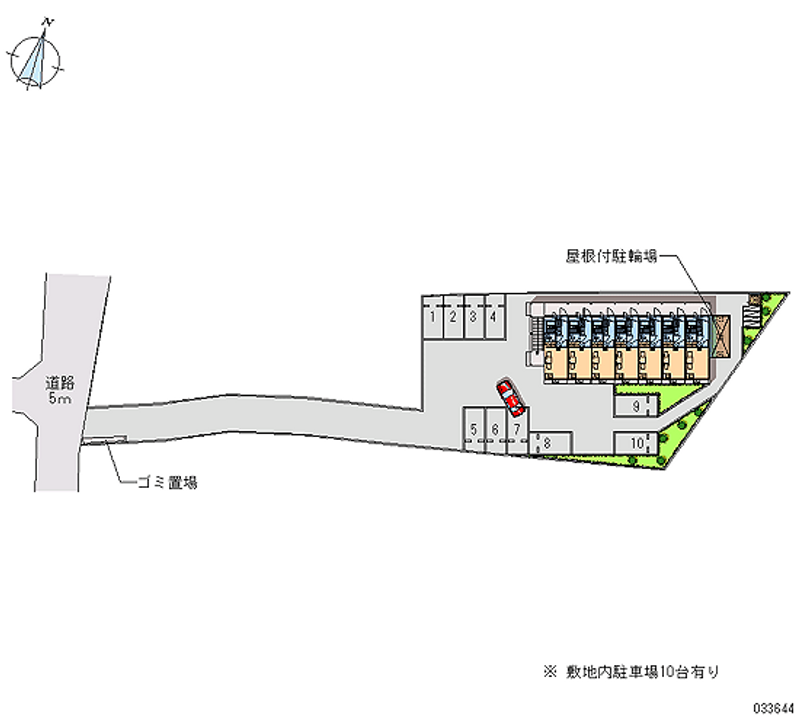 レオパレスアジアート 月極駐車場