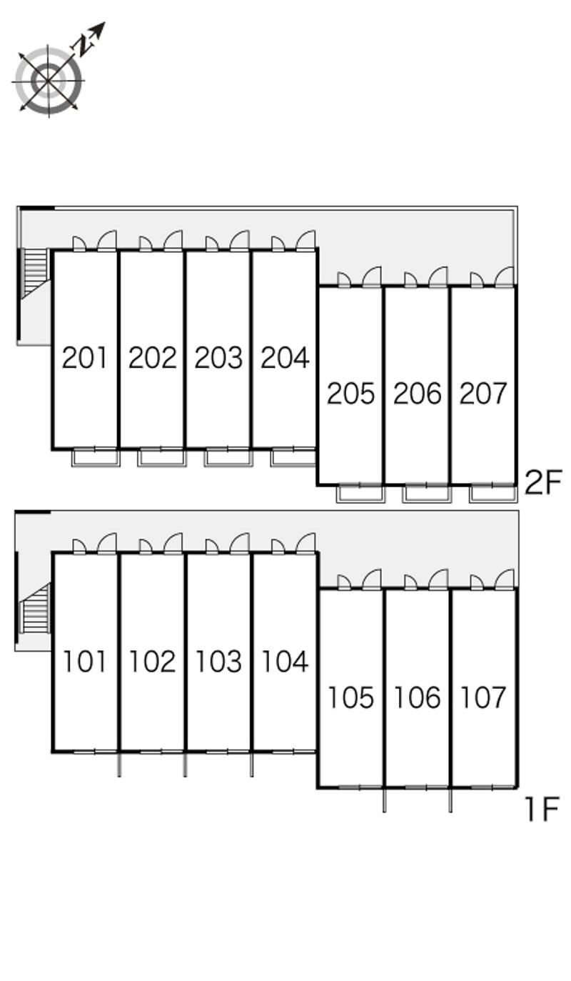 レオパレスミドリ 間取配置図