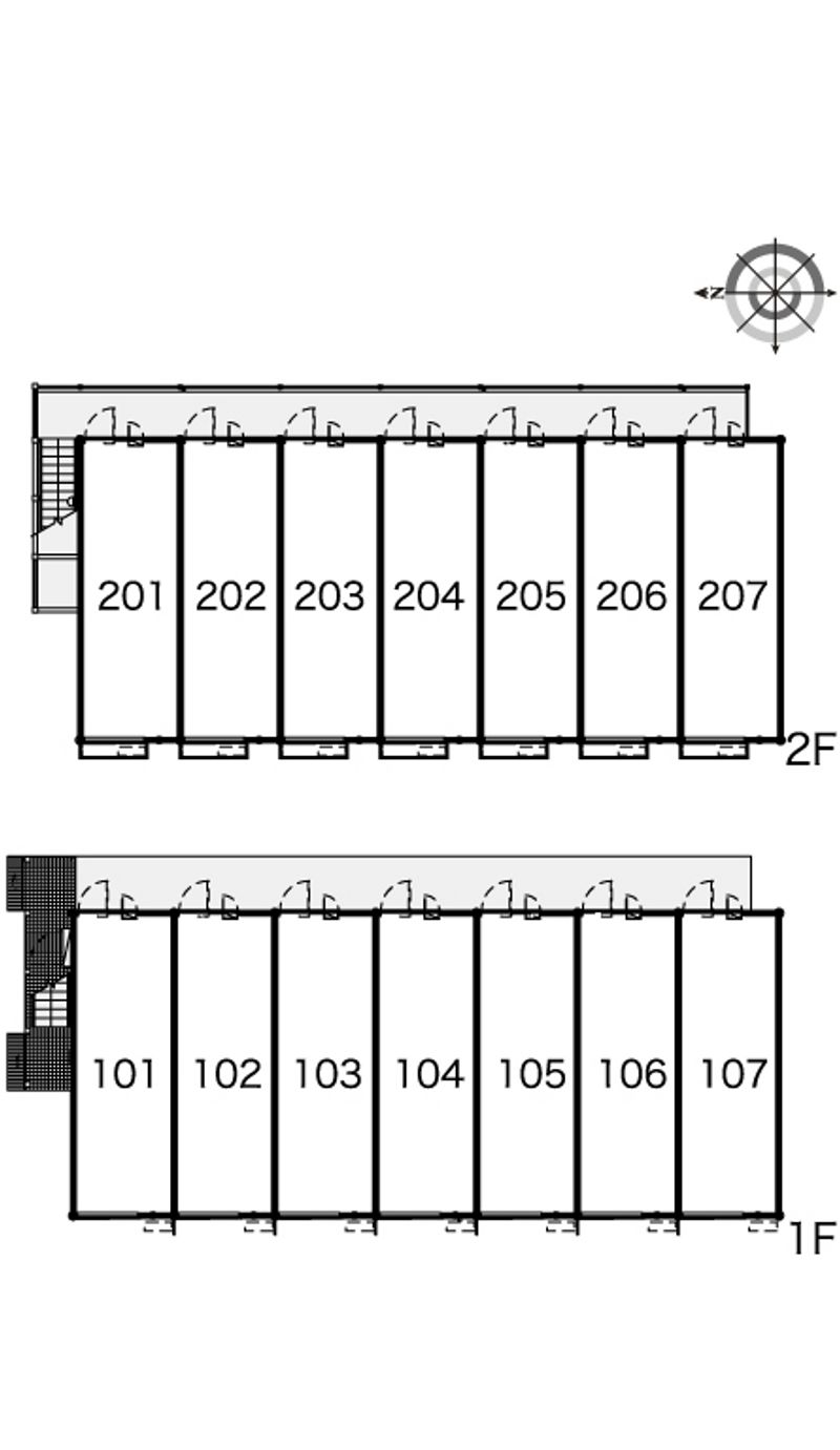 レオパレス喜連北Ⅱ 間取り配置図