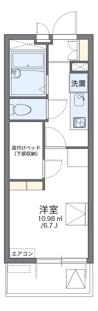 レオパレスセロームＢ 間取り図