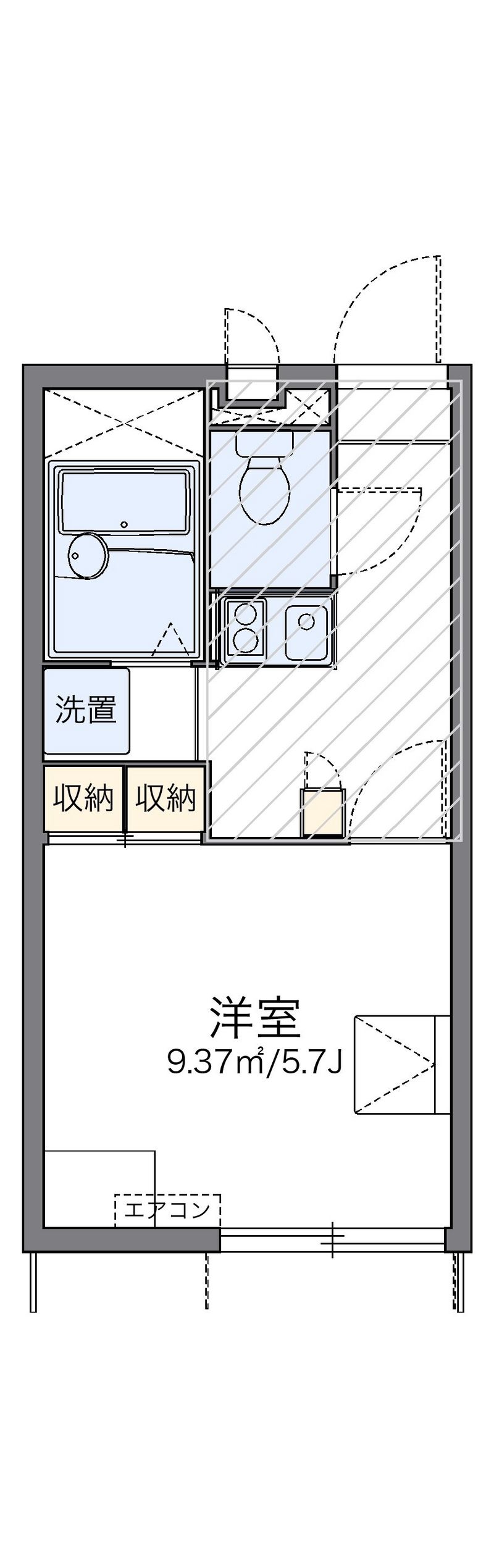 レオパレスジュネス紫竹 間取図