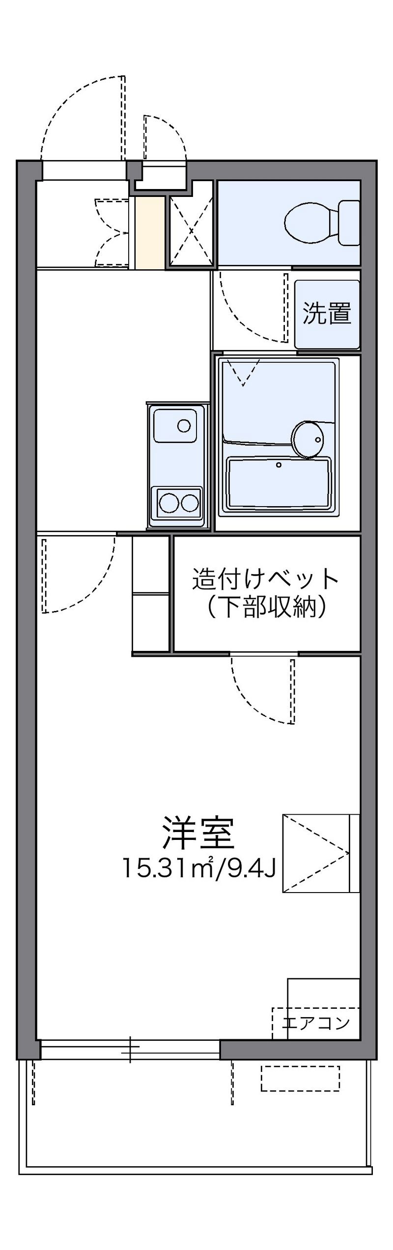 レオパレスけやき 間取図