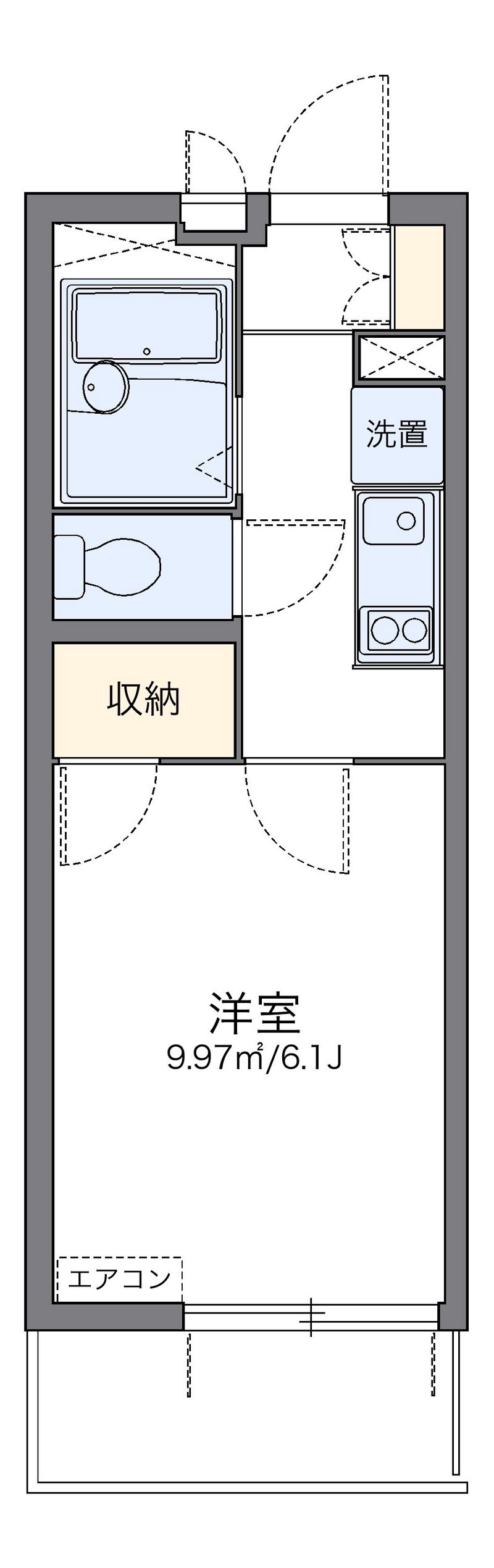 レオパレスアステック　Ⅱ 間取図