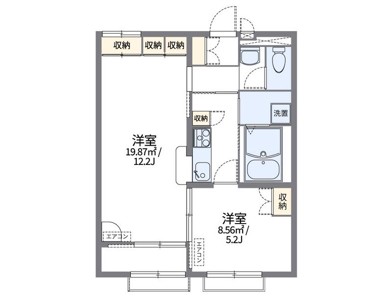 レオパレスルミュールⅡ 間取図