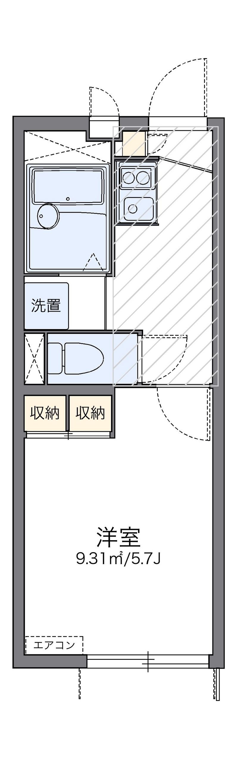 レオパレス追浜 間取図