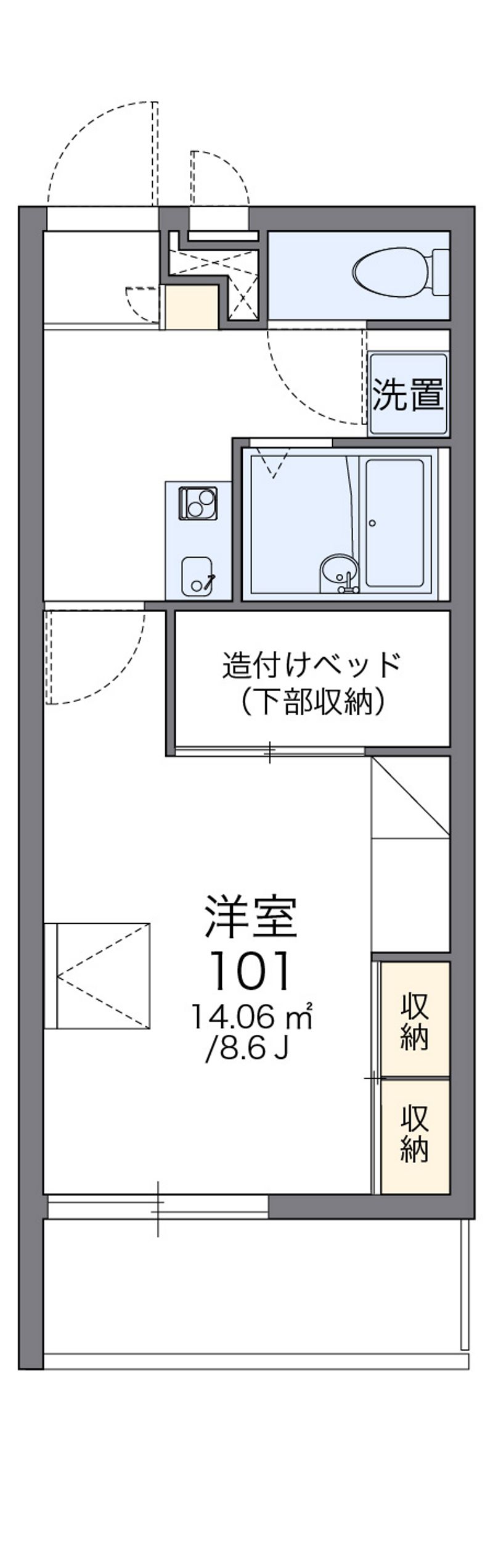 レオパレス赤間宮前 間取図