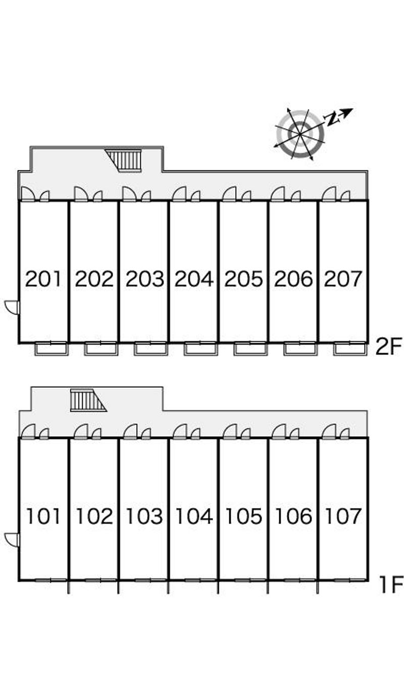 レオパレスはしば２ 間取配置図
