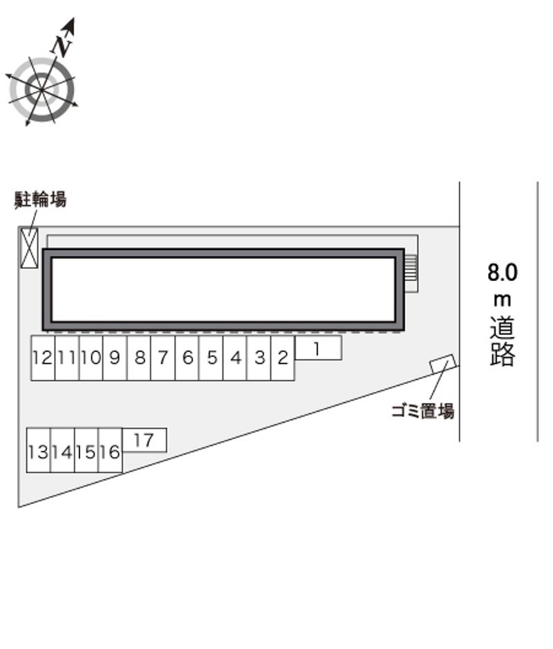 レオパレスアムール　ＩＷＡＯ 配置図