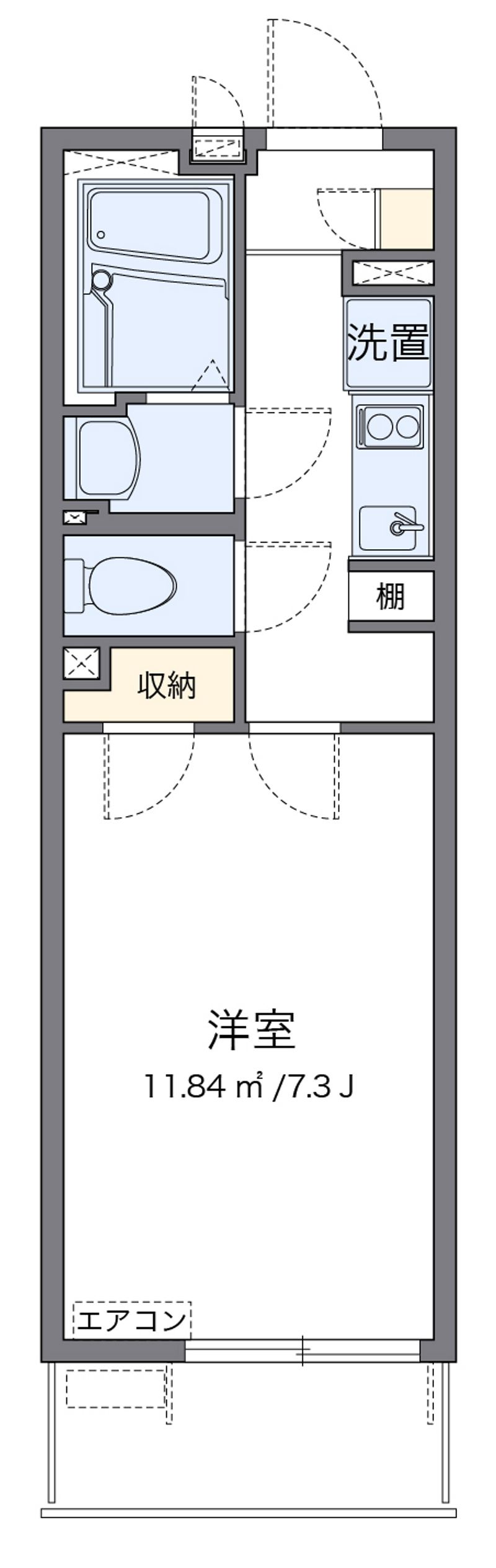 クレイノＳＯＬＵＴＩＯＮＳⅥ 間取図