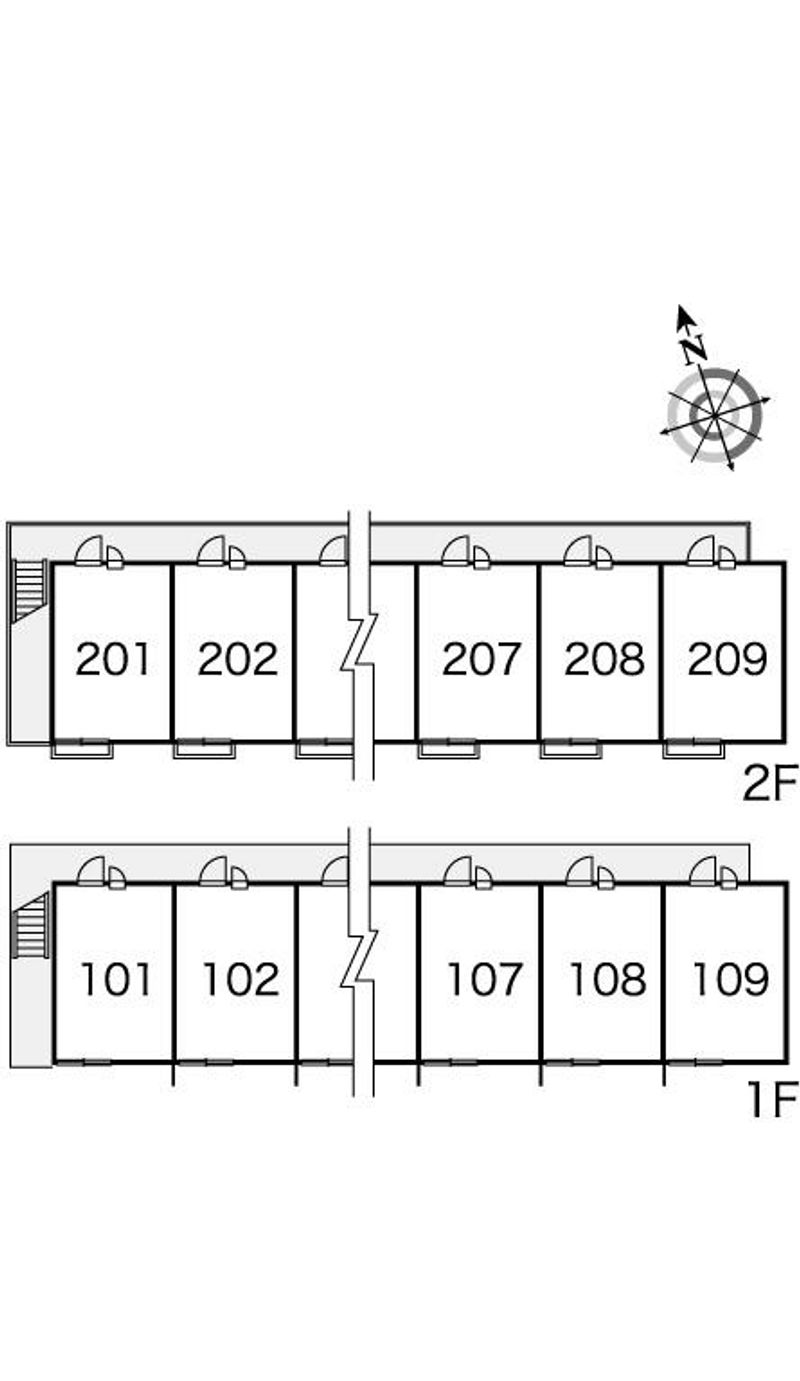 レオパレス上木田 間取配置図