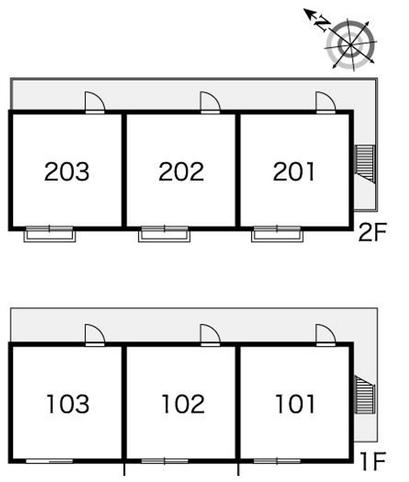 レオパレスあさひⅡ 間取配置図