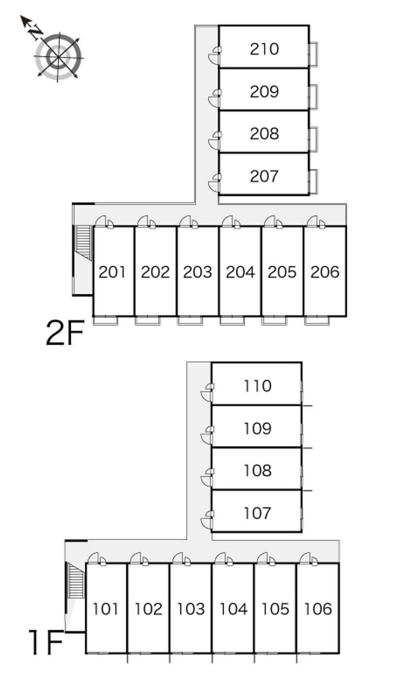 レオパレスサンライズ　はしかべ 間取配置図