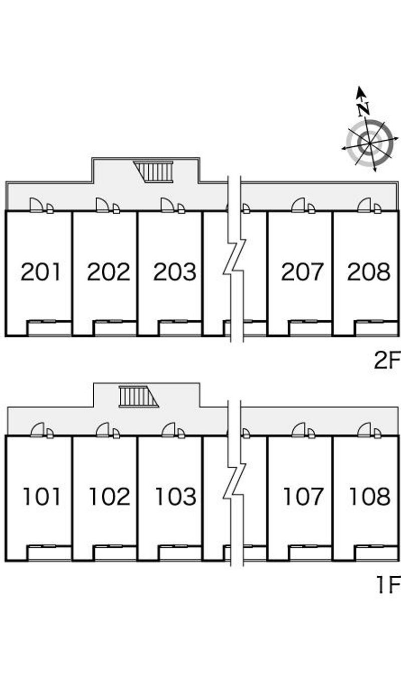 レオパレス大阪狭山Ⅱ 間取配置図