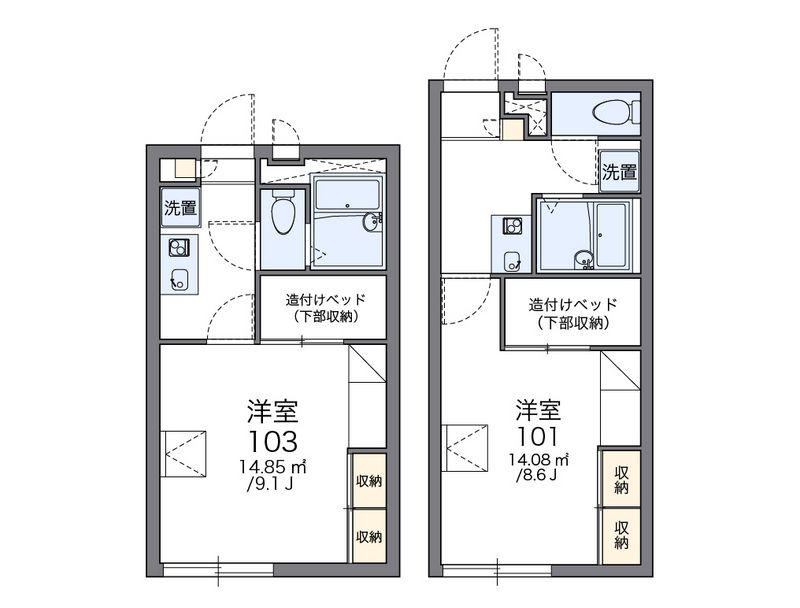レオパレスファインパル 間取図