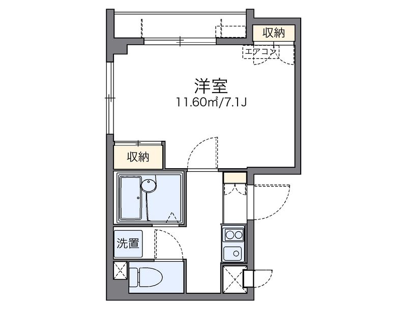 レオパレスファラオ後楽安藤坂 間取り
