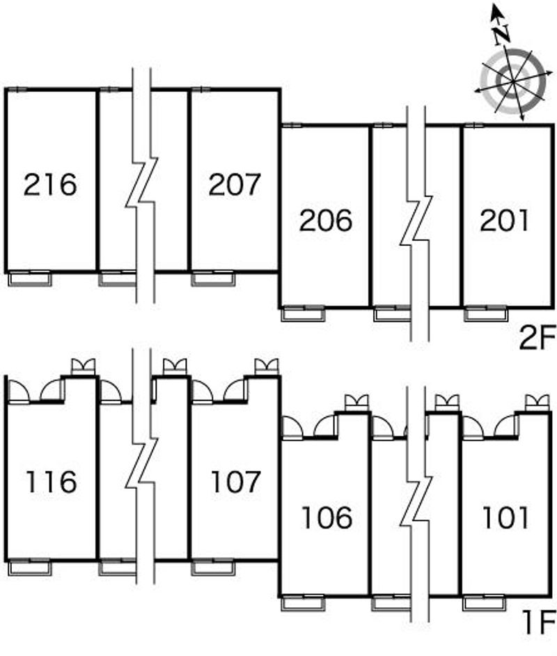 レオパレスクライネシュロス 間取配置図