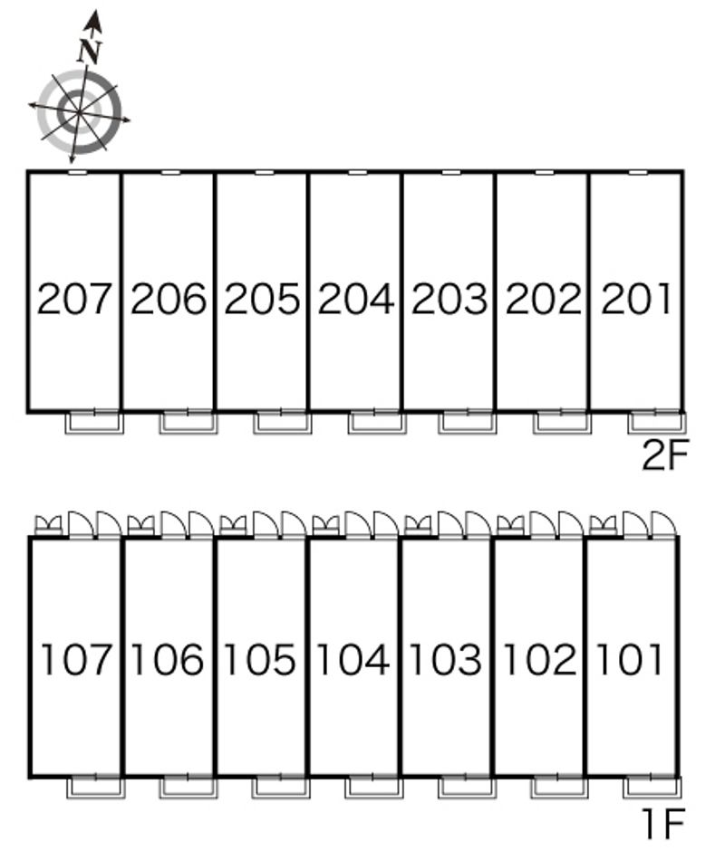 レオパレス蓬莱 間取配置図