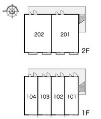 レオパレスアザレーア 間取り配置図