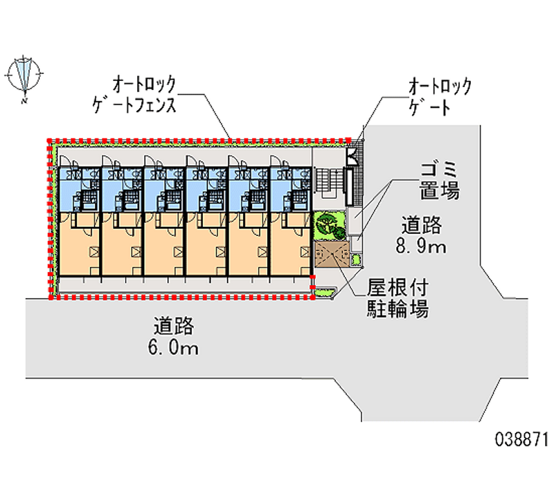 レオパレスアクアグレイス西尾久 区画図