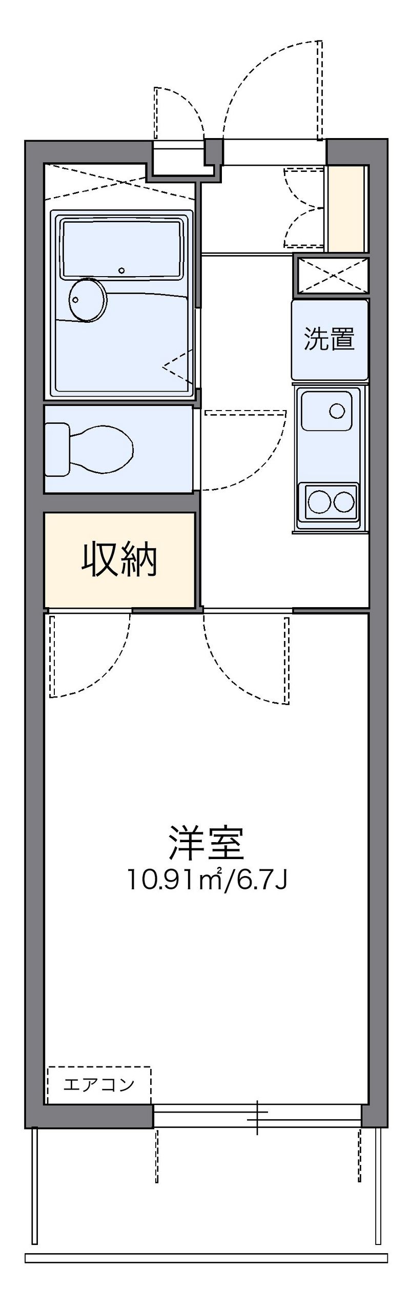 レオパレスエスポワール新宿町 間取図