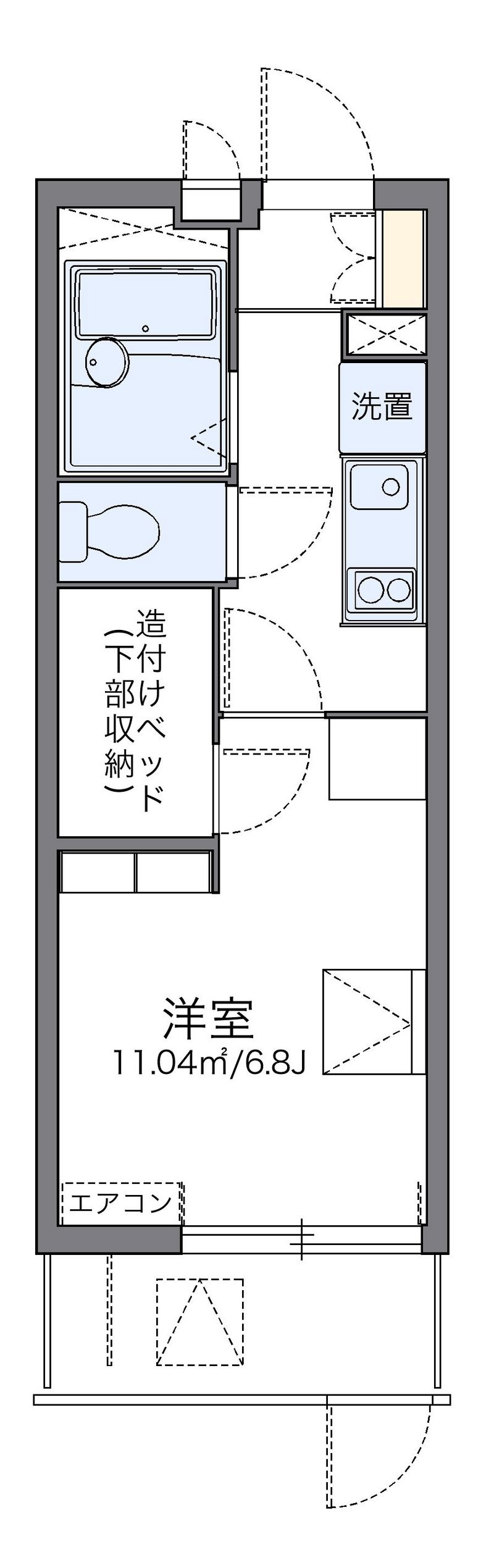 レオパレスウィステリアⅢ 間取図