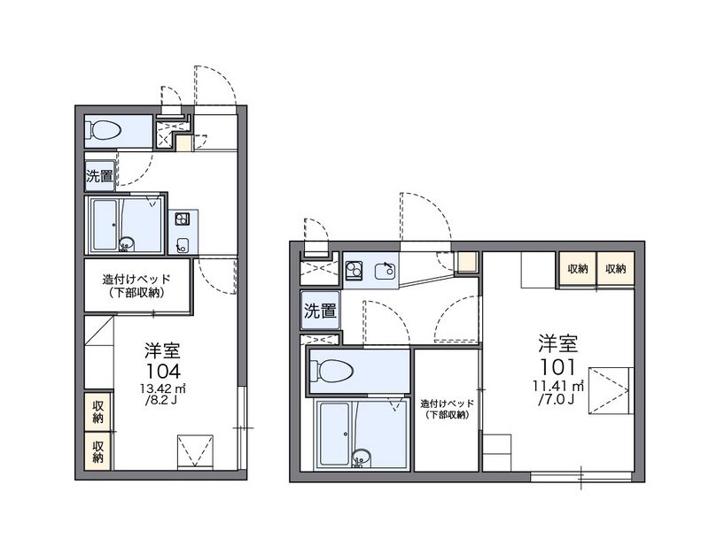 レオパレスフェイス 間取図