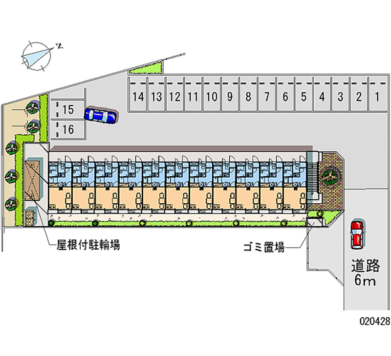 レオパレスサンライズⅢ 月極駐車場