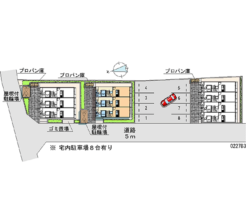レオパレス峯下Ｂ 区画図