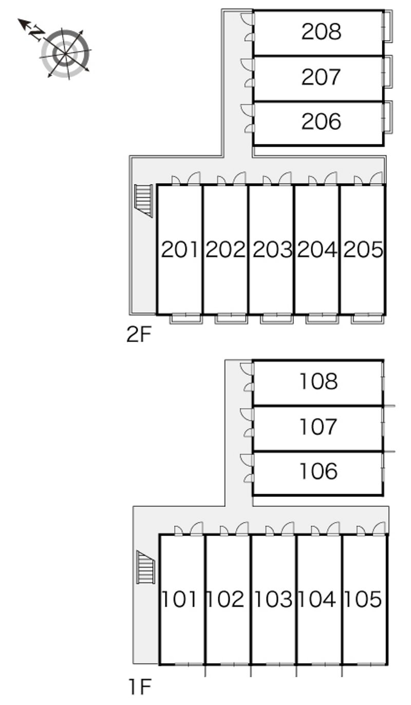 レオパレスパレット壱番館 間取配置図