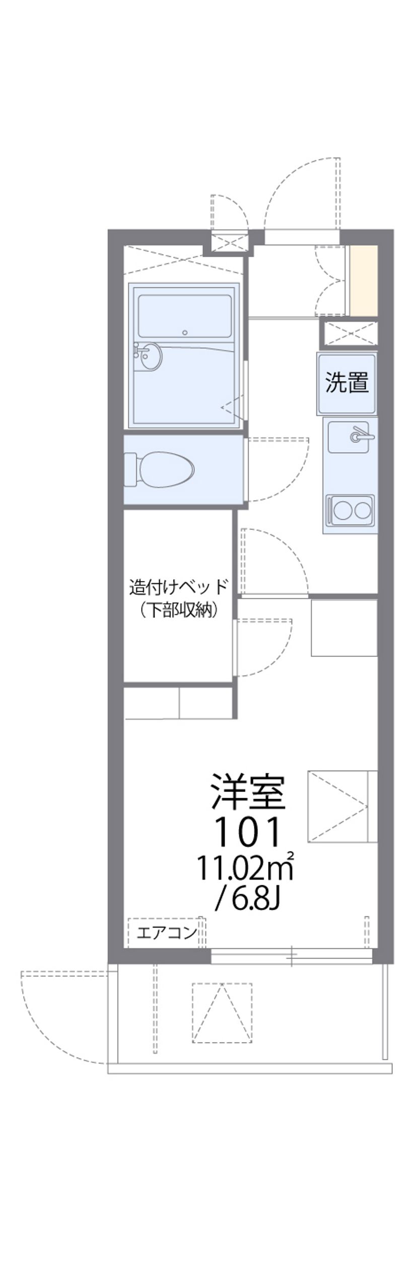 レオパレス博多豊Ⅰ 間取図