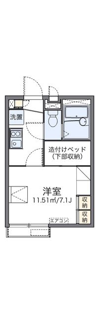 レオパレスＥＦＦＯＲＴⅡ 間取り図