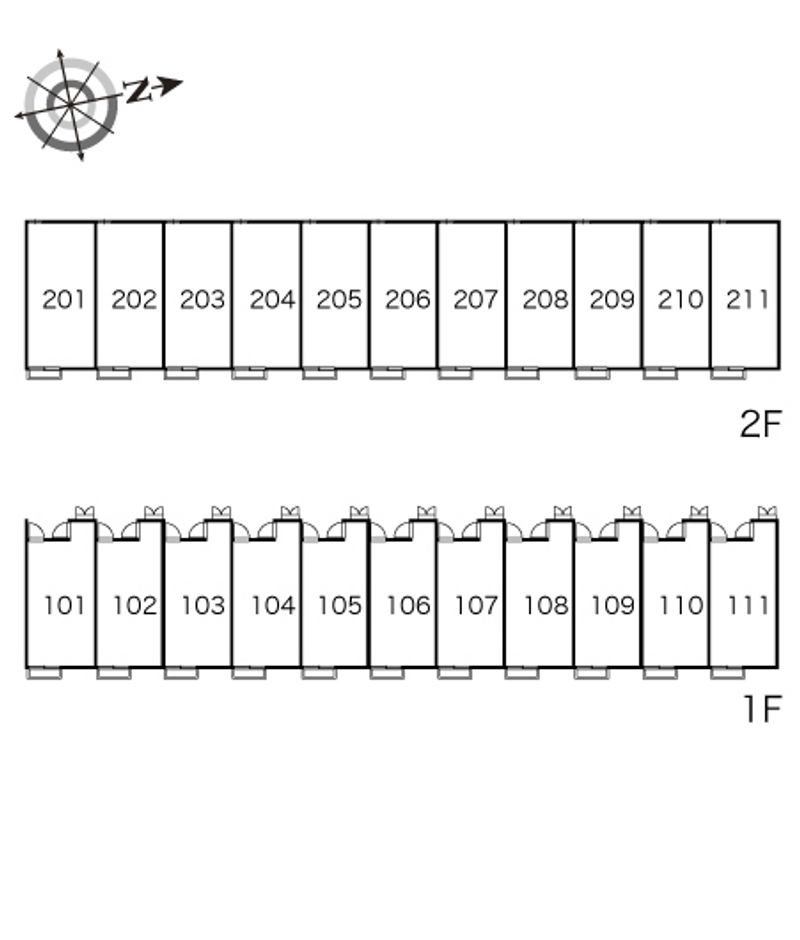 レオパレスインターパーク 間取配置図