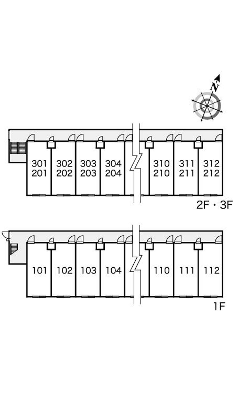 レオパレスセントラル南４条Ａ 間取配置図